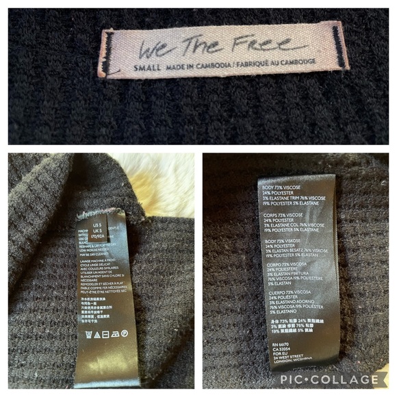 Free People | Black North Shore Thermal | S - Picture 16 of 16